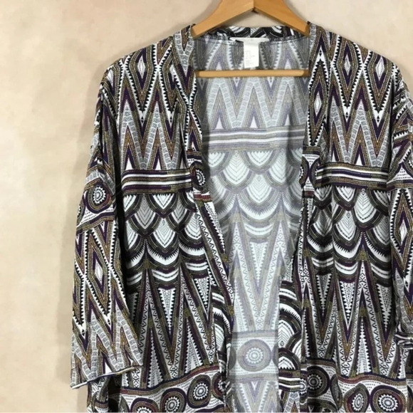 H&M Printed Geometric Cardigan MEDIUM - Picture 4 of 5